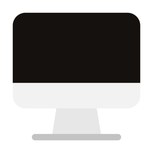 Black and silver moder computer monitor.